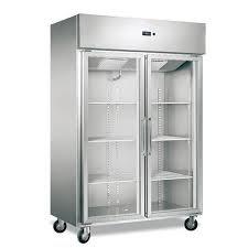 Upright Glass Door Freezer Double 1408 Blueline GN1410BTG