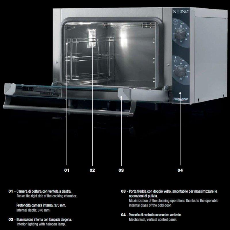 Oven Convection Electric 3 Trays Tecnodom FEM03NE02V