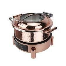 Hot Pot with Warmer Stove 36CM Rose Gold 6L