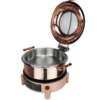 Hot Pot with Warmer Stove 36CM Rose Gold 6L