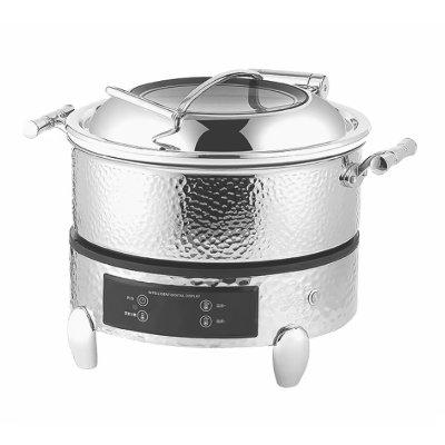 Hot Pot with Warmer Stove 36CM Stainless Steel 6L