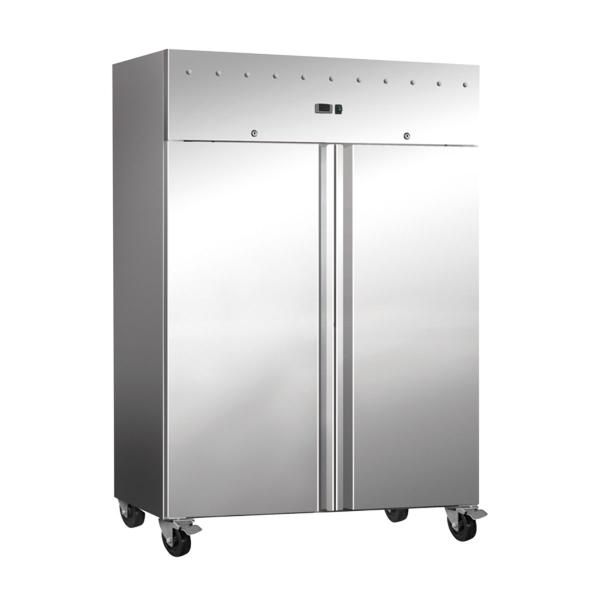 Upright Solid Door Dual Chiller Freezer 2 Door Blueline