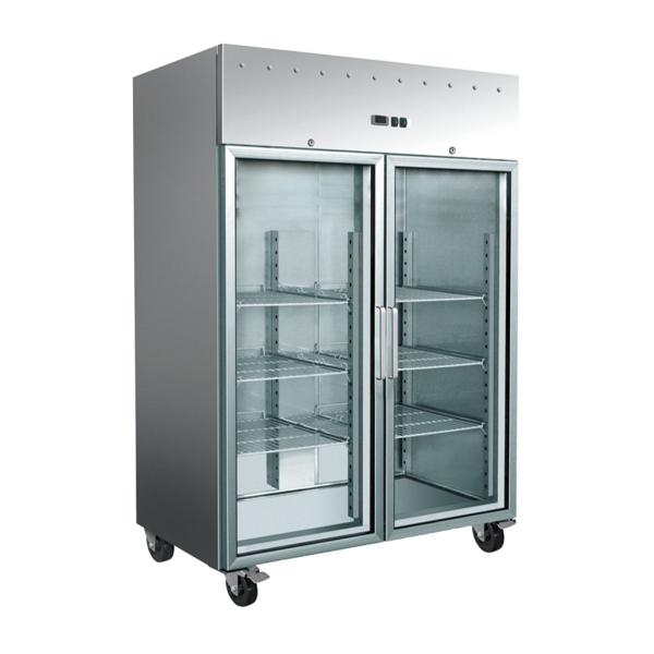 Upright Glass Door Chiller Double 1408 Blueline GN1410TNG