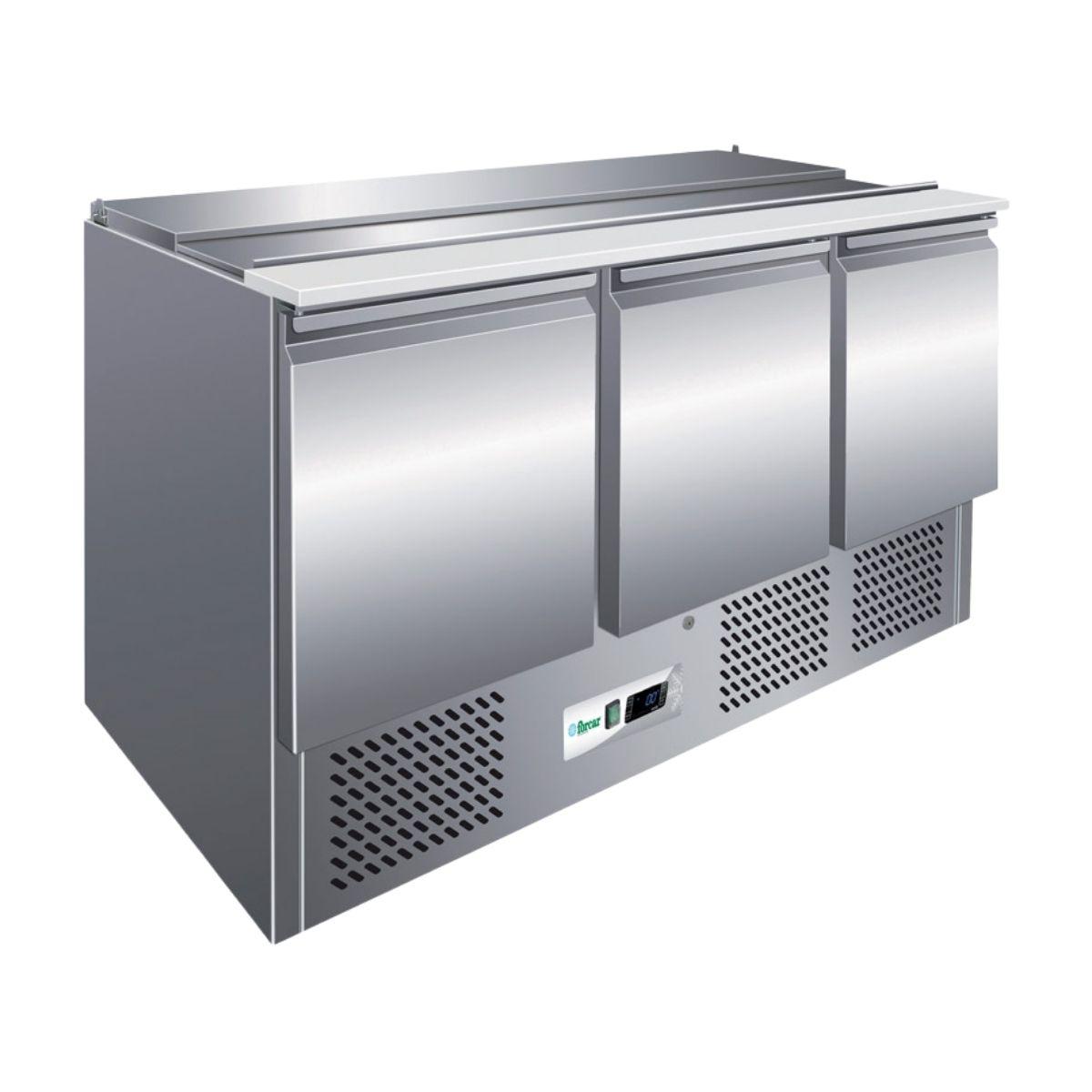 3 Door Saladette Counter 1340 Blueline