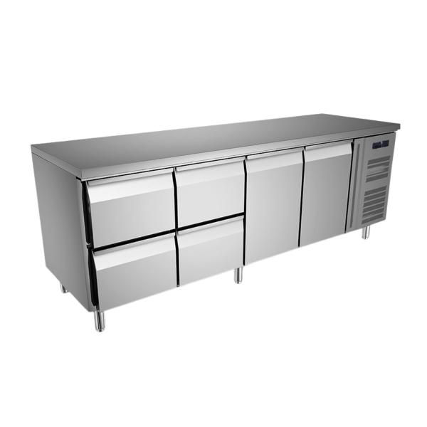 Refrigerated Counter Chiller 2 Doors & 4 Drawers (2230*700)