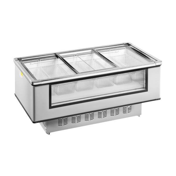 Widened Island Freezer with Thickened Foam Layer