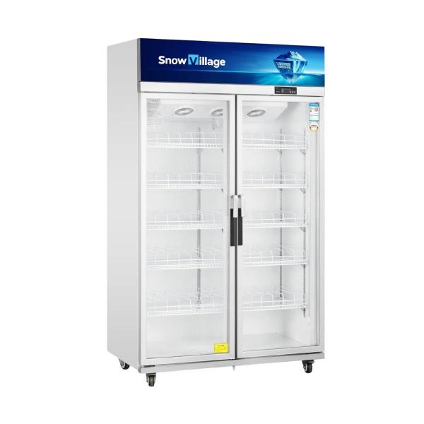 Vertical Display Cabinet Double Door Chiller (Aluminum Frame)