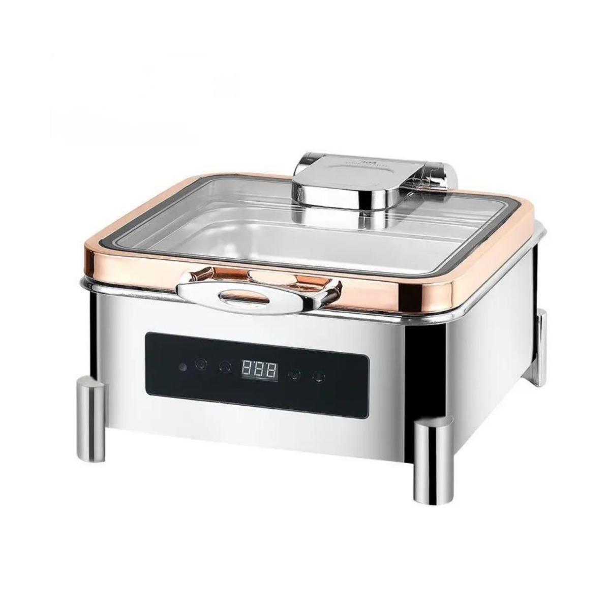 Electric Chafing Dish Golden Frame Square 9L