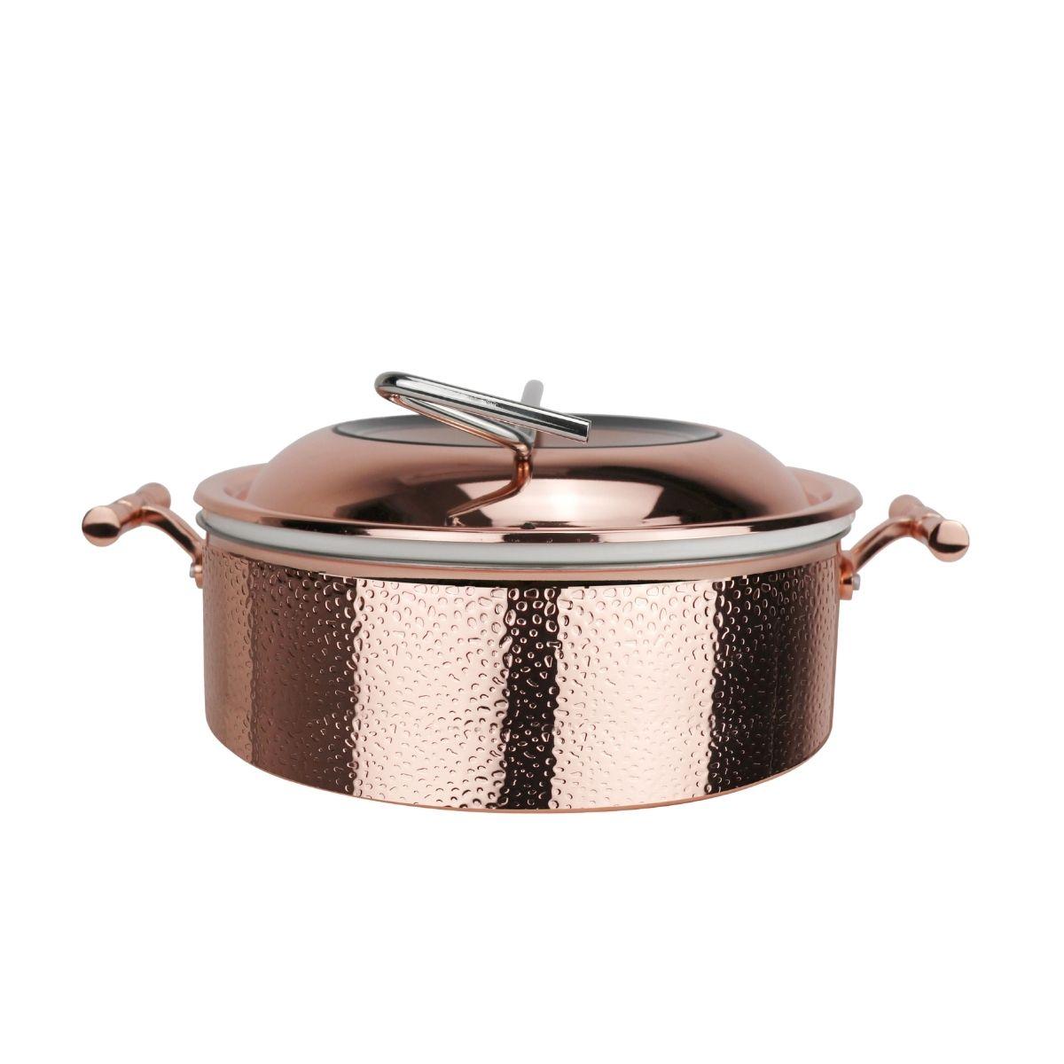 Hot Pot with Warmer Stove 36CM Rose Gold 6L