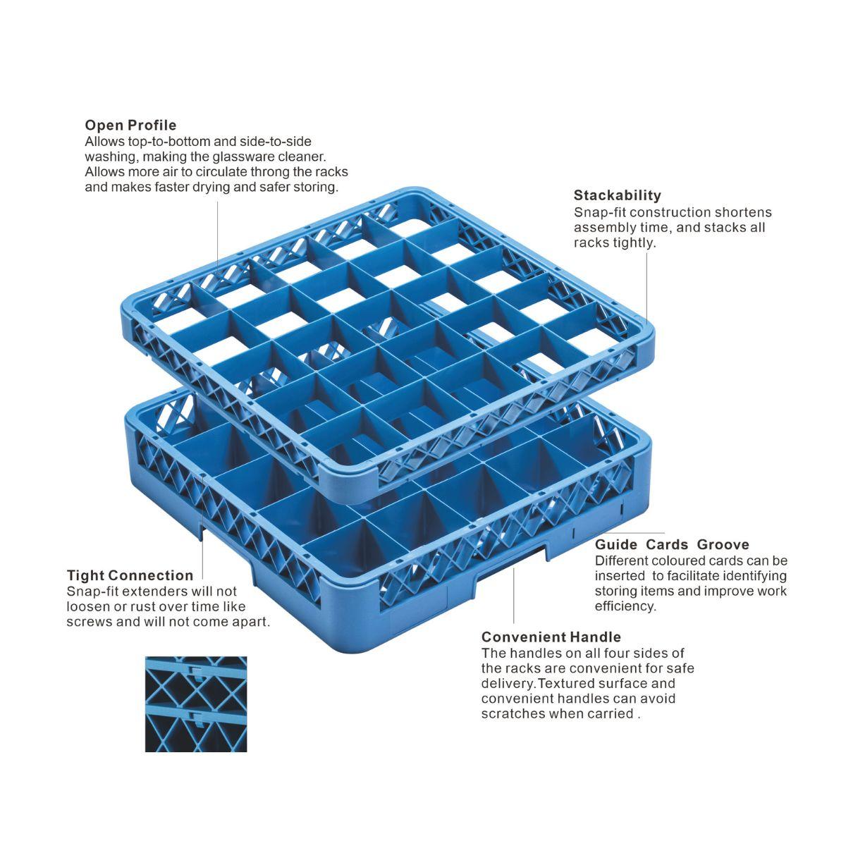 Glass Rack Extender 25 Compartment