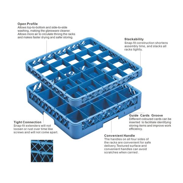 Glass Rack 16 Compartment JW-16